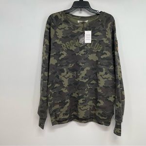 NWT HEROES MOTORS Men's L Racing Club Camo Long Sleeve Pullover Sweatshirt New